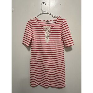 JUICY COUTURE Women's L Stretchy Santa Monica Nautical Dress w/ Lace Up Placket